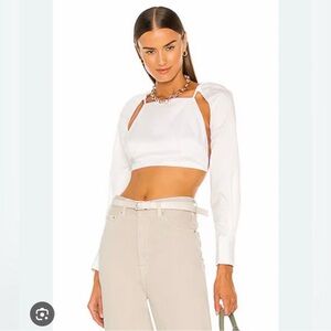 LAcademie Cutout Long-Sleeve Crop Top